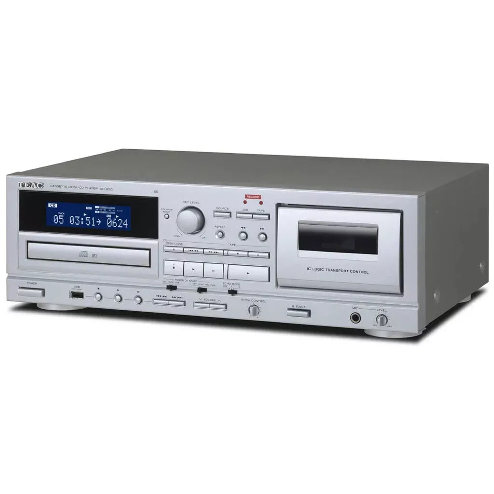 Teac: AD-850 Cassette Player / CD Player / USB Recorder (AD850SES) - Silver