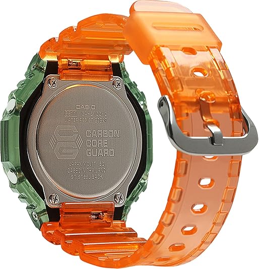 G-Shock: GA2100HC-4A Analog-Digital Watch - Transparent Orange & Green