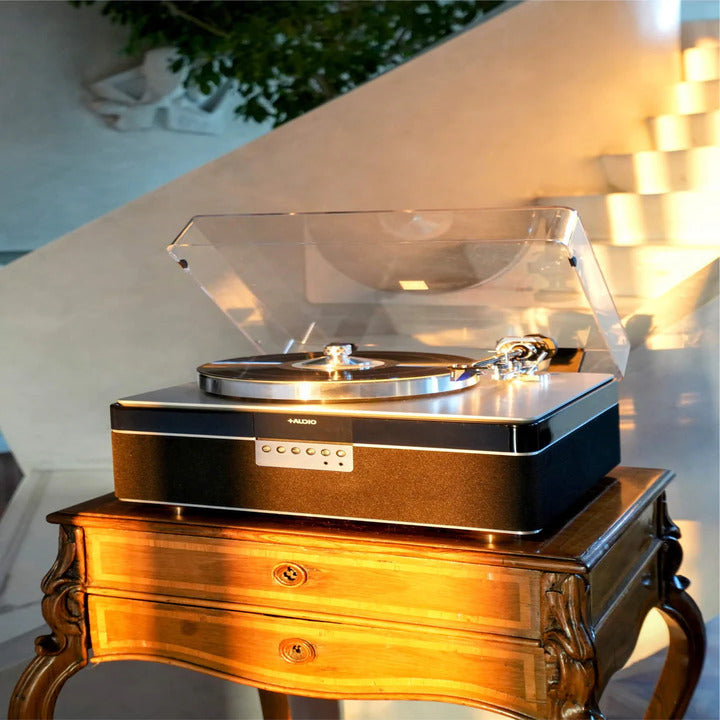 Plus Audio: The +Record Player Turntable + Integrated Audio System w/ Bluetooth - Reference Model