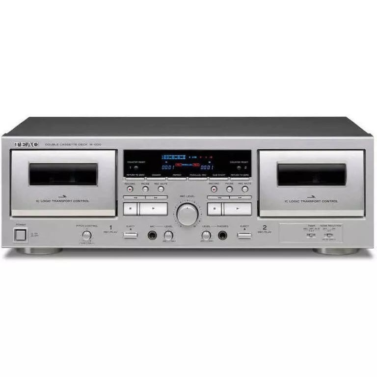 Teac: W-1200 Double Cassette Deck Player (W1200S) - Silver