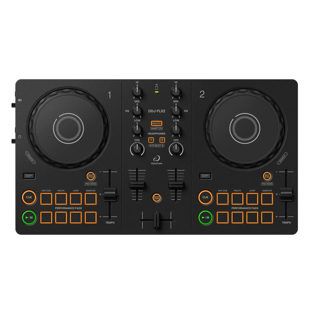 AlphaTheta: DDJ-FLX2 Compact 2-Channel DJ Controller