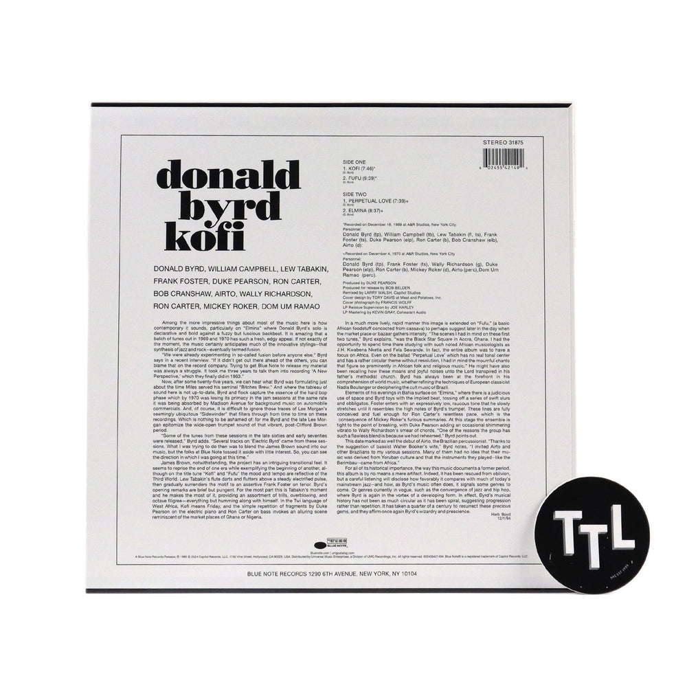 Donald Byrd: Kofi (Tone Poet 180g) Vinyl LP