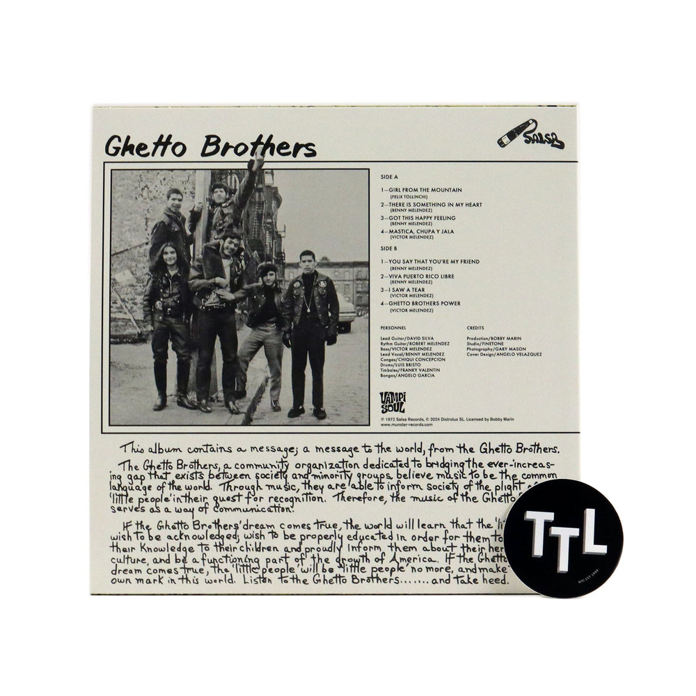 Ghetto Brothers: Power-Fuerza Vinyl LP