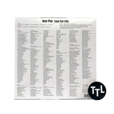 Iggy Pop: Lust For Life (US Pressing) Vinyl LP