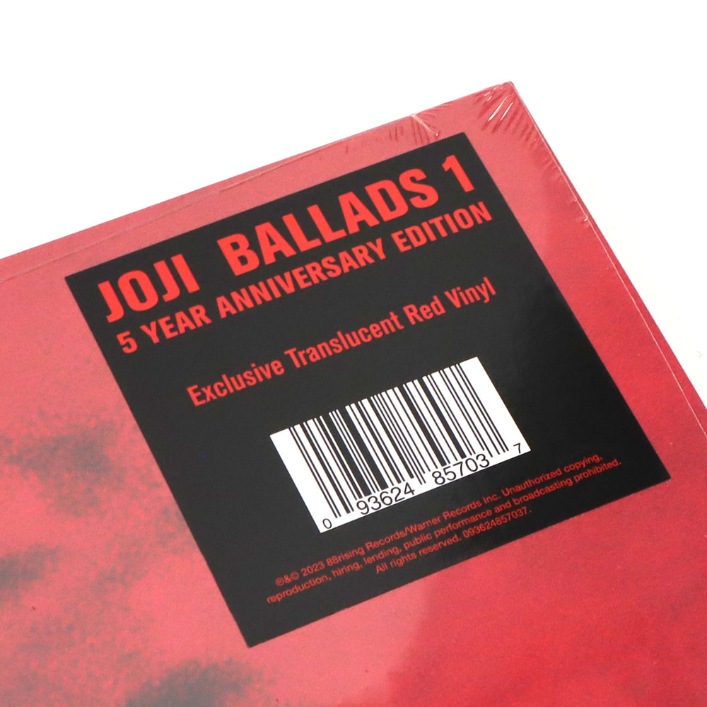 Joji - Ballads 1: 5th Anniversary LP (Translucent Red Vinyl) – Eroding Winds