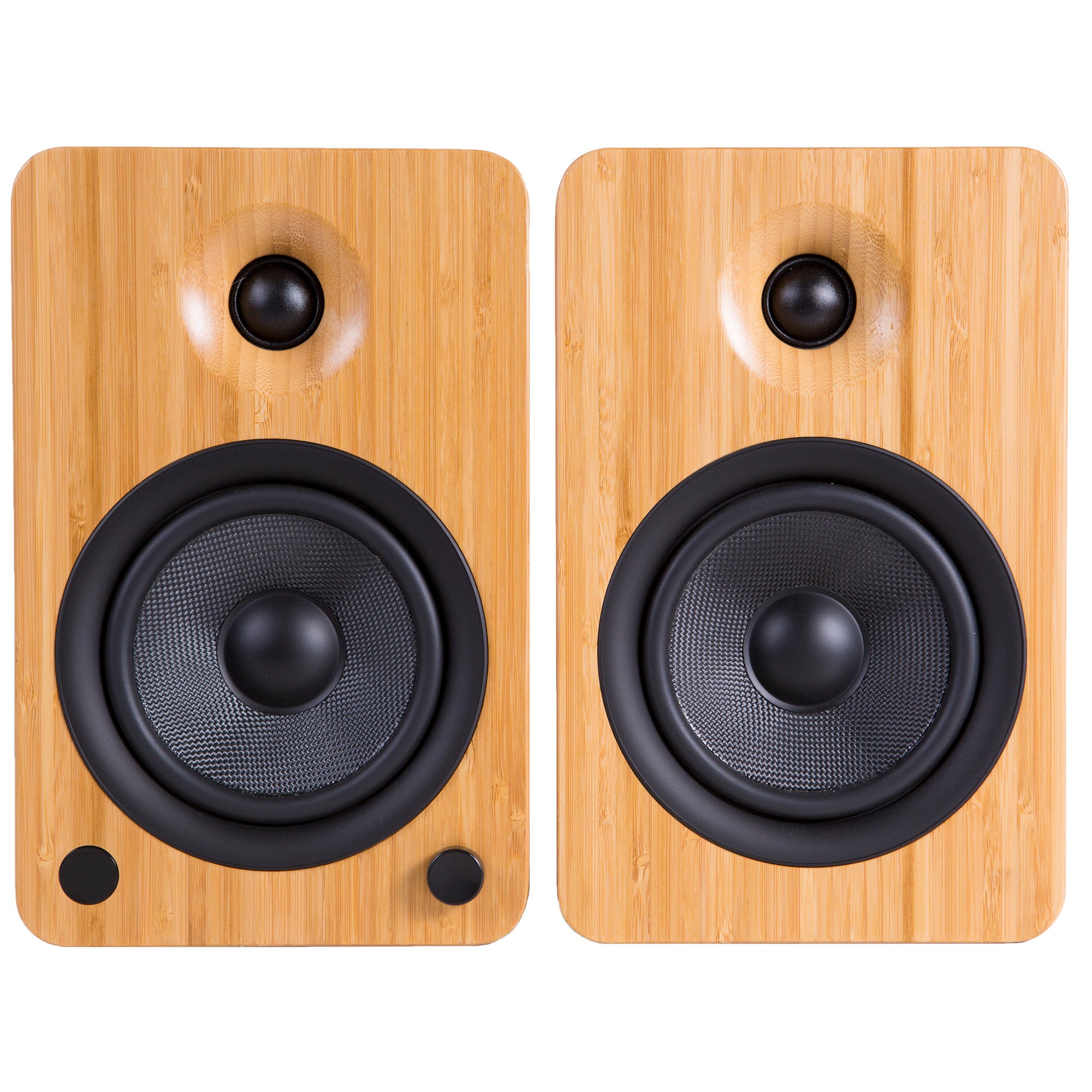 Kanto Yu6 Powered Bookshelf Speakers Bamboo Yu6bamboo Open Box — 3879