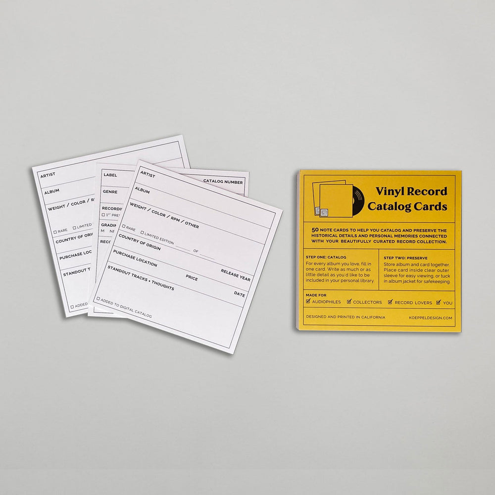 Koeppel Design: Vinyl Record Catalog Cards - 50 Units