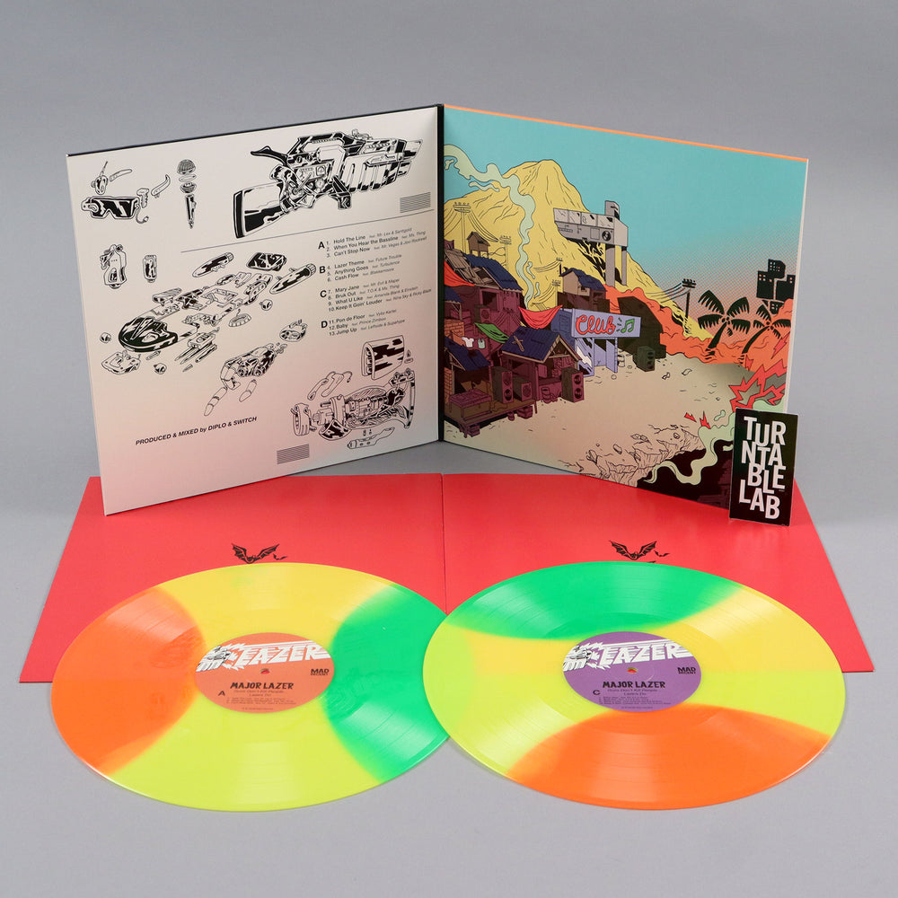 Major Lazer: Guns Don't Kill People... Lazers Do (Colored Vinyl) Vinyl 2LP - Turntable Lab Exclusive - PRE-ORDER