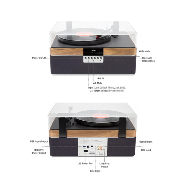 Plus Audio: The +Record Player Turntable + Integrated Audio System w/ Bluetooth - Special Edition