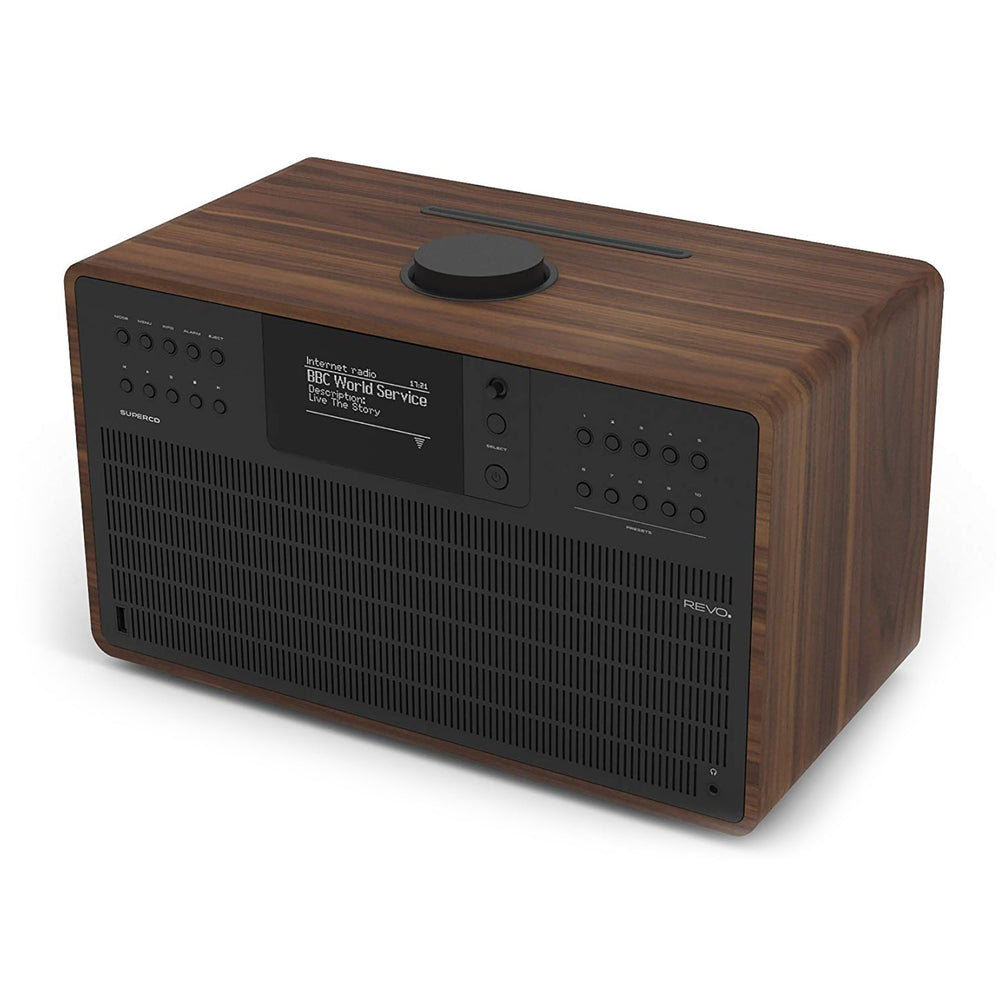 Revo: SuperCD Music System - Walnut / Black (Open Box Special)