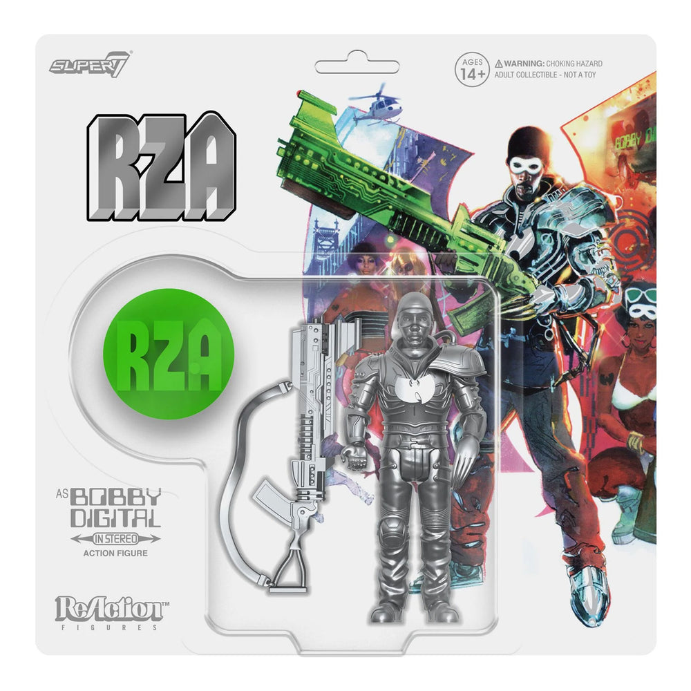 Super7: RZA Bobby Digital Wave 3 ReAction Figure Boxset w/ 7" Vinyl + 45 Adaptor