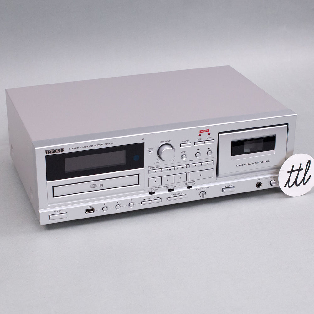 Teac: AD-850 Cassette Player / CD Player / USB Recorder (AD850SES) - Silver