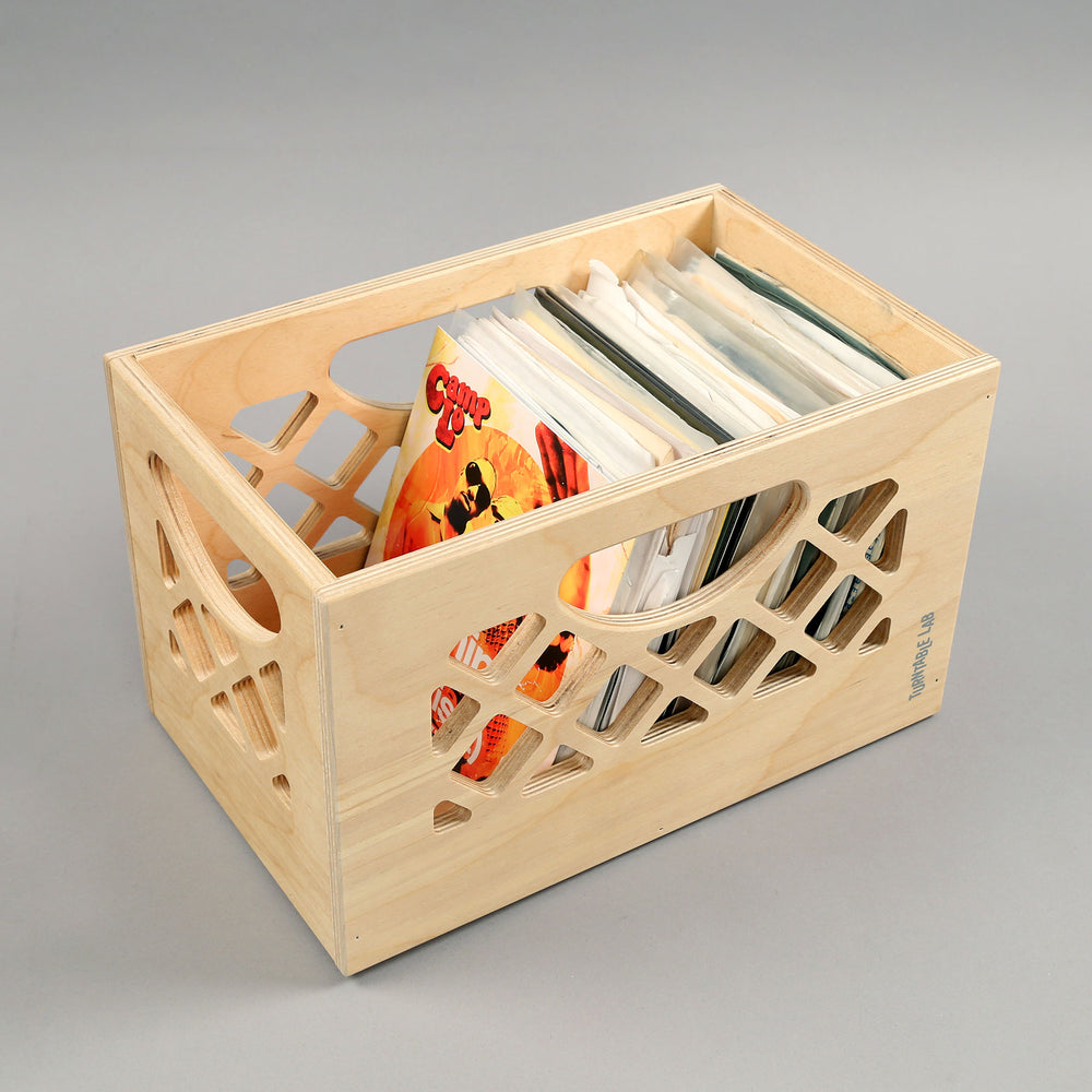 Turntable Lab: Wooden Browser Record Storage Crate for 7" / LPs