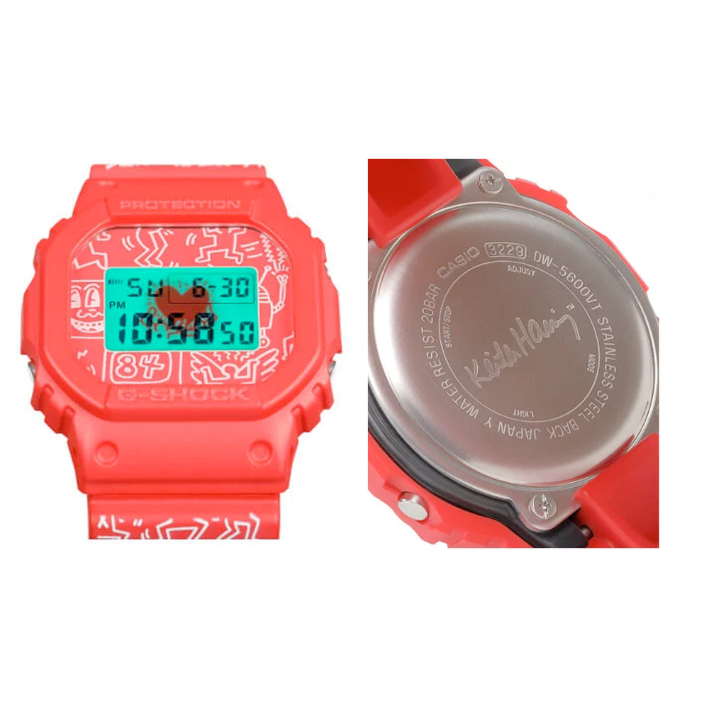 G-Shock: Casio x Keith Haring Watch - Red (DW-5600KEITH 19-4