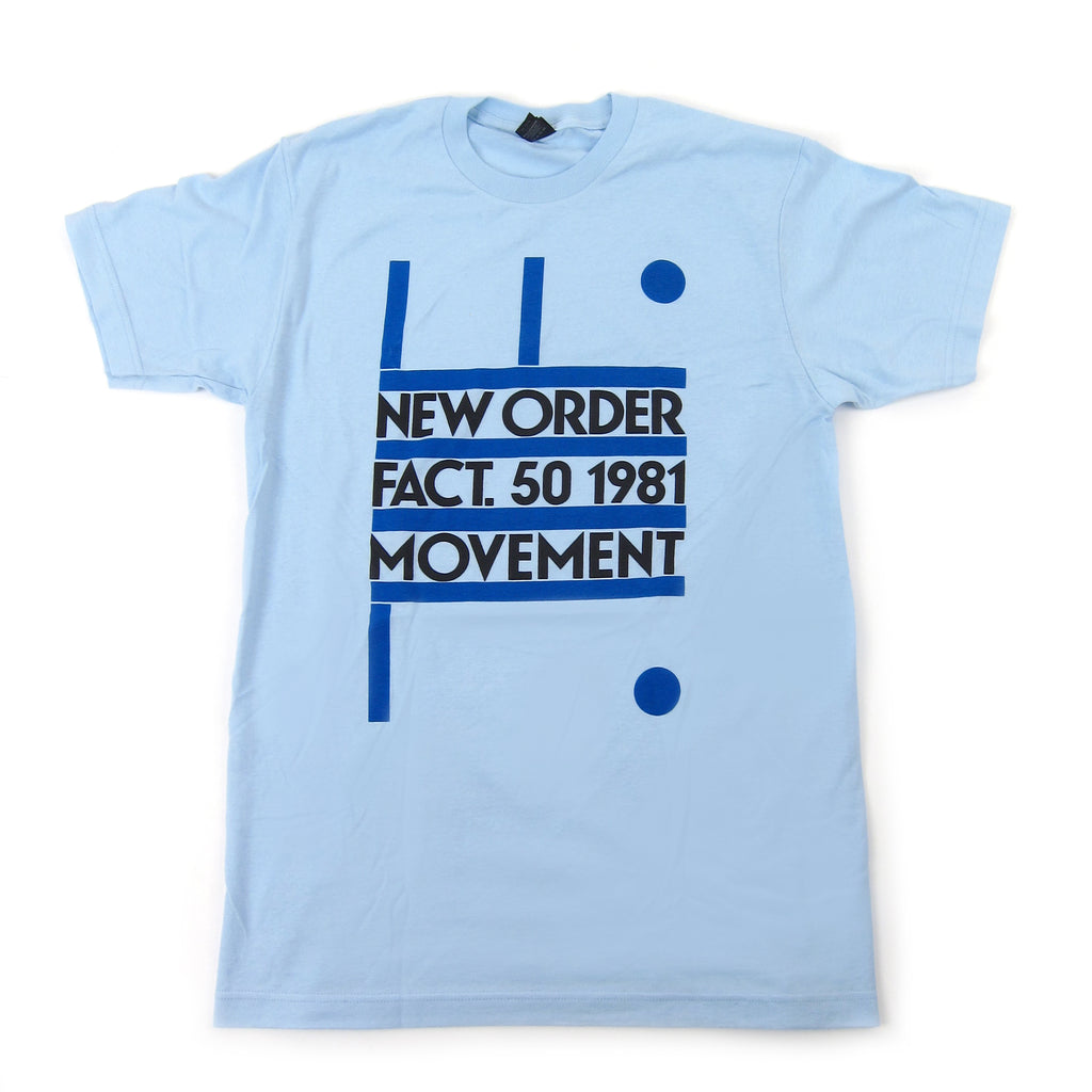 New Order: Fact. 50 1981 Movement Shirt - Light Blue