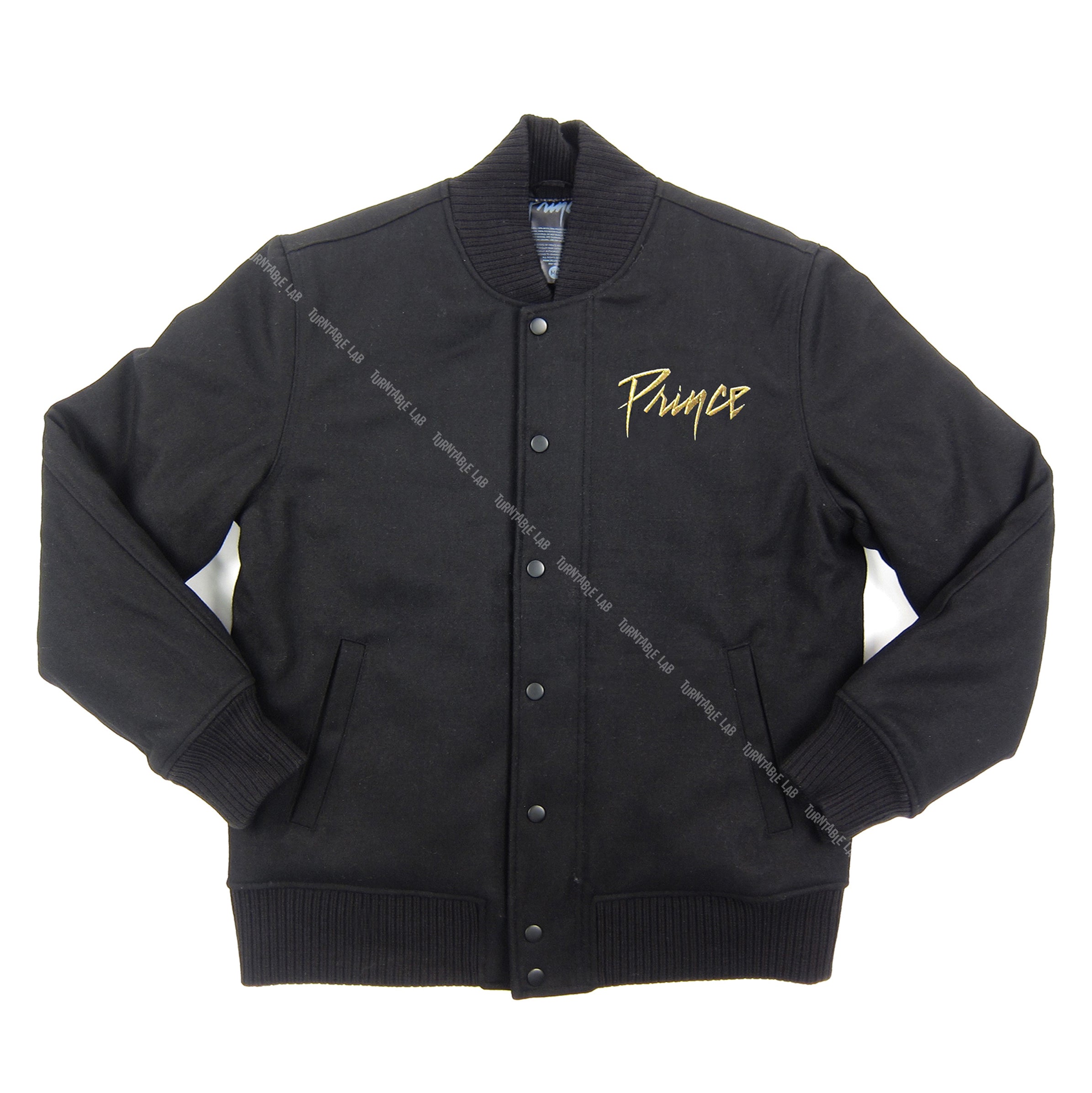 Prince: Symbol Varsity Jacket - Black — TurntableLab.com