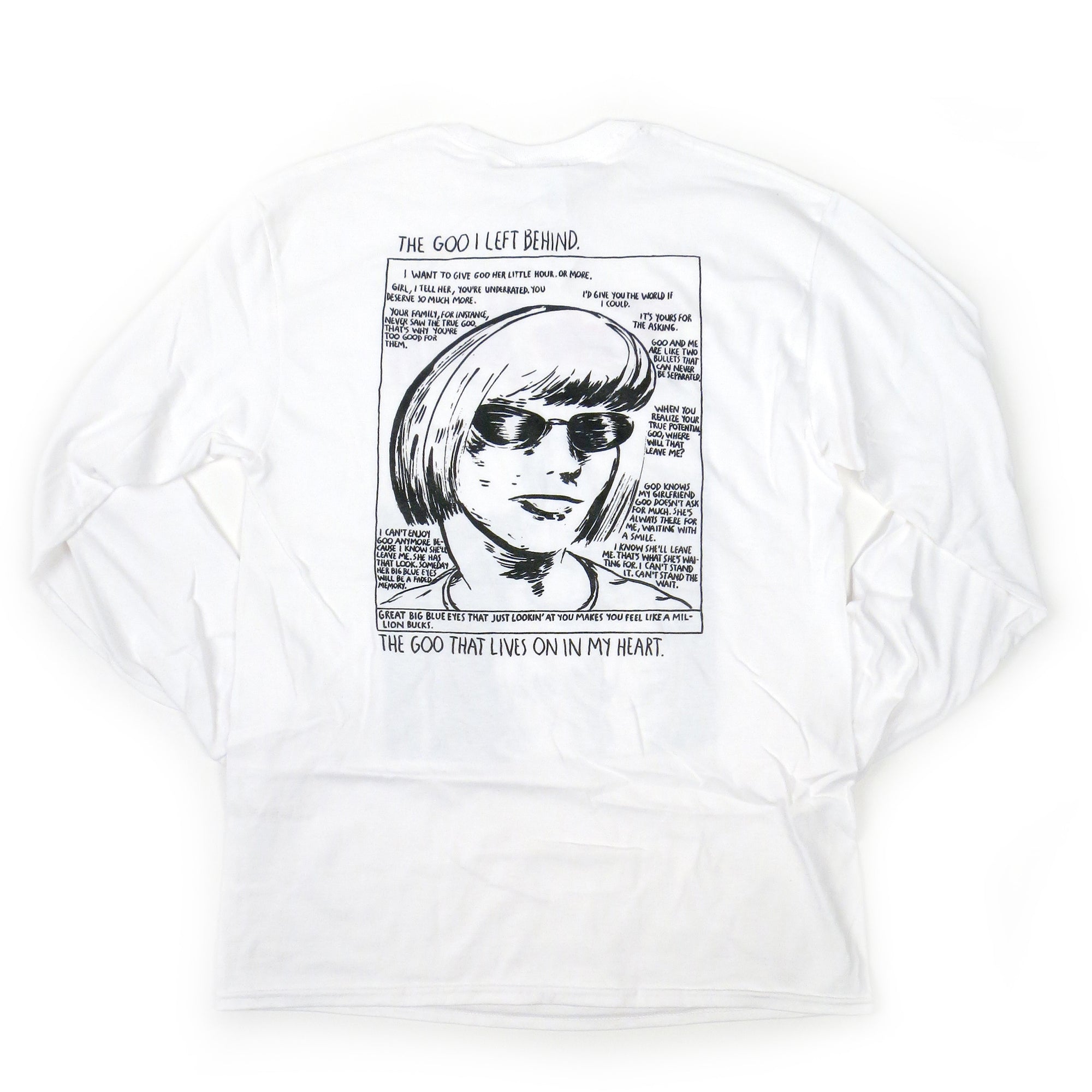 Sonic Youth: Echo Long Sleeve Shirt - White — TurntableLab.com