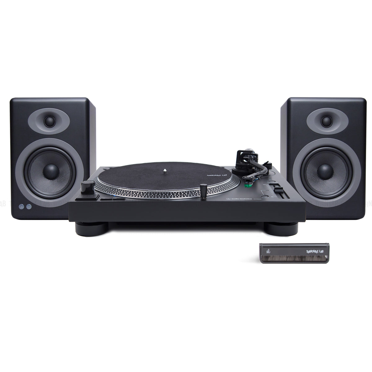 Audio-Technica: AT-LP120X / Audioengine A5+ / Turntable Package +Bluetooth Black Turntable / White Speakers *BT